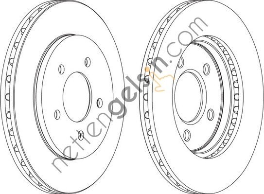 FERODO DDF1059 ON FREN DISKI CHRYSLER GRAND VOYAGER III VOYAGER IV 95>08  CHRYSLER BİNEK FREN DİSKİ