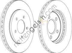 FERODO DDF1059 ON FREN DISKI CHRYSLER GRAND VOYAGER III VOYAGER IV 95>08  CHRYSLER BİNEK FREN DİSKİ