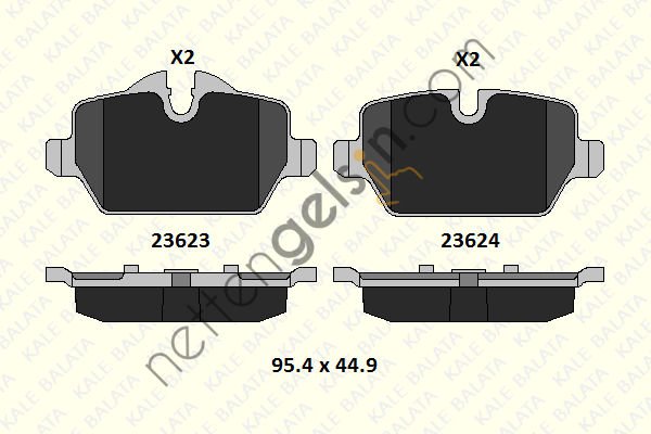 KALE B 23623 174 25 KD11 ARKA FREN BALATASI BMW E90 E87  BMW BİNEK FREN BALATASI