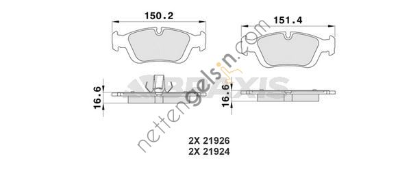 BRAXIS AA0427 FREN BALATASI ON BMW E46 E36 91>05  BMW BİNEK FREN BALATASI