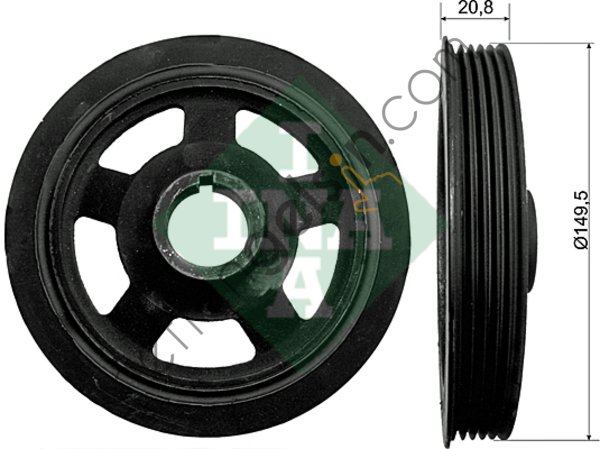 INA 544009210 KRANK KASNAGI ACCENT ERA - GETZ 2006 -> DIZEL 1,5 -TCI  HYUNDAI BİNEK KRANK KASANAĞI