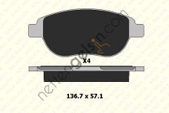 KALE B 23600 190 14 ON FREN BALATASI C3 II C4 XSARA P1007 P207 P307 DOBLO 2006>  FIAT BİNEK FREN BALATASI