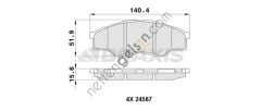 BRAXIS AA0436 ON FREN BALATASI HILUX VIGO III PICKUP 2.5 2007> 4X2  TOYOTA BİNEK FREN BALATASI