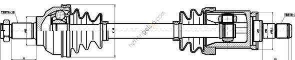 GKN 304620 AKS MİLİ KOMPLE E-46 ÖN xi/xd SOL 31607505199 BMW