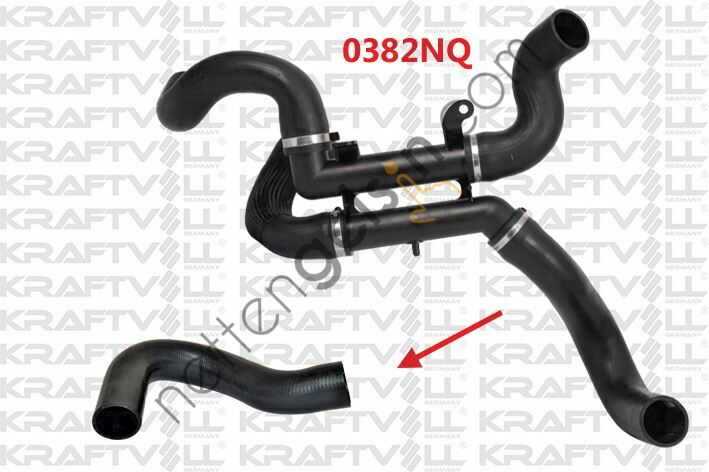 KRAFTVOLL 10031330 TURBO HORTUM C5 II C5 III P407 INTERCOLL RADYATORUN ALTINA GELEN (0382RZ)  PEUGEOT-CITROEN BİNEK TURBO HORTUMU