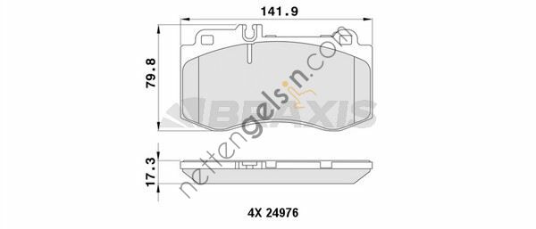 BRAXIS AA0440 ON FREN BALATASI MERCEDES CLASSE CLS E  MERCEDES BİNEK FREN BALATASI