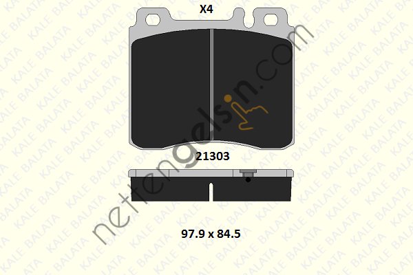 KALE B 21303 188 04 KD11 FREN BALATASI ON S-CLASS W140 91>98 C140 92>99  MERCEDES BİNEK FREN BALATASI