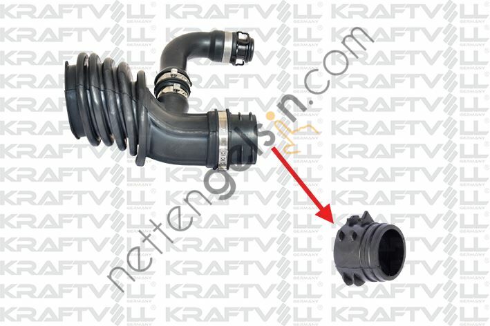 KRAFTVOLL 10031351 HAVA FILTRE HORTUMU UC BORUSU FORD FOCUS II / C MAX I 1.6 TDCI 06>11 VOLVO S40 / V50 / C301.6 D. 04  FORD BİNEK HAVA FİLTRE HORTUMU