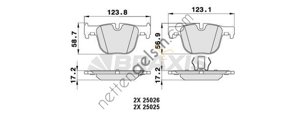 BRAXIS AA0450 FREN BALATASI ARKA BMW F30 F80 F31 F34 F32 F82 F36  BMW BİNEK FREN BALATASI