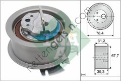 INA 531056530 EKSANTRIK RULMANI FORD GALAXY 1,9TDCI 00>06 FABIA OCTAVIA I LEON I TOLEDO II A3 BORA CADDY II GOLF IV POLO 1,9SDI 1,9TDI  VW-AUDI-SEAT-SKODA BİNEK TRIGER KAYIS GERGISI