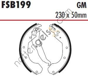 FERODO FSB199 ARKA FREN BALATASI CORSA B COMBO B KADETT E  OPEL BİNEK FREN BALATASI