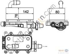 BEHR CLC18000P YAĞ SOĞUTUCUSU E-60/63/64/65 M-47 N/ M-57 N ŞANZ. 17217803830 BMW