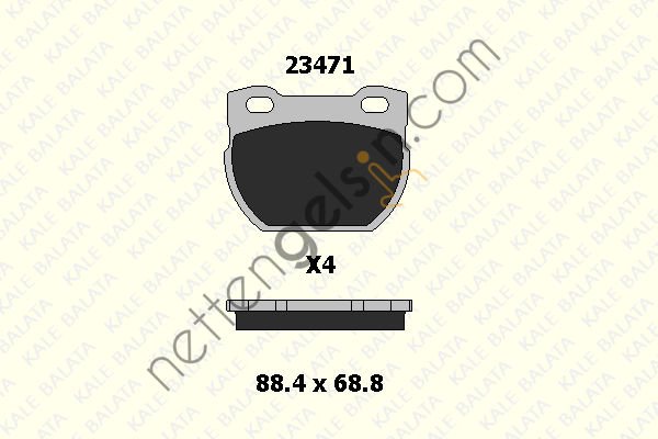KALE B 23471 150 04 ANS KD13 FREN BALATASI ARKA DEFENDER  LAND ROVER BİNEK FREN BALATASI