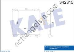 KALE 342315 RADYATOR NAVARA / NP300 / PATHFINDER 2,5 DCI 2,5 DCI 4WD 05+  NISSAN BİNEK MOTOR SU RADYATORU