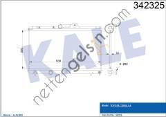 KALE 342325 MOTOR RADYATORU COROLLA / COROLLA COMPACT / LIFTBACK / WAGON 1.3 12V / 1.3 XLI / 1.6 SI 92-00   TOYOTA BİNEK MOTOR SU RADYATORU