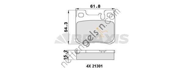 BRAXIS AA0471 ARKA FREN BALATASI E-CLASS W124 200 - 500E - 200D - 300D - E200 D - E300 D C-CLASS W202 C180 - C  MERCEDES BİNEK FREN BALATASI