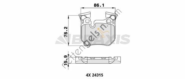 BRAXIS AA0486 FREN BALATASI ARKA BMW E81 E82 E88 E90 E92  BMW BİNEK FREN BALATASI
