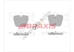 BRAXIS AA0490 FREN BALATASI ON S-CLASS W221 06>13 C216 06>13  MERCEDES BİNEK FREN BALATASI