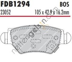FERODO FDB1294 ARKA FREN BALATASI (DISKLI FRENLER) ASTRA G ZAFIRA A  OPEL BİNEK FREN BALATASI