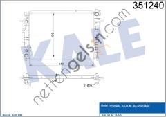 KALE 351240 MOTOR SU RADYATORU TUCSON SPORTAGE 2,0 CRDI 2004 2010 OTOMATIK (640X438X22)  HYUNDAI BİNEK MOTOR SU RADYATORU