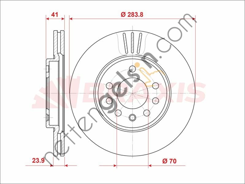 BRAXIS AE0873 FREN DISKI ON HAVALI CALIBRA A 2.0 TURBO 4×4, 2,5I V6 (1992 07 / 97) VECTRA A 2.5 V6 93 11 / 95  OPEL BİNEK FREN DİSKİ