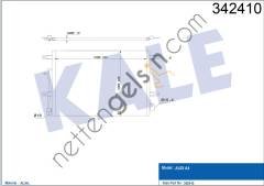 KALE 342410 KLIMA RADYATORU A4 A6 1.9 TDI 00>04 ALZ BFB AVB BBJ  VW-AUDI-SEAT-SKODA BİNEK KLİMA RADYATÖRÜ