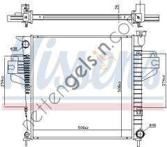 NISSENS 606555 RADYATÖR GRAND CHEROKEE LİBERTY KJ 3.7 5183562AB JEEP