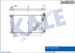 KALE 348650 MOTOR SU RADYATORU TOYOTA AVENSIS 2003 2008 MANUEL VITES  TOYOTA BİNEK MOTOR SU RADYATORU