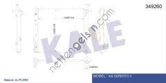 KALE 349260 MOTOR SU RADYATORU KIA SORENTO II 2.0-2.2 CRDI 2008-> (OTOMATIK VITES) (KALINLIK 22mm)  HYUNDAI BİNEK MOTOR SU RADYATORU