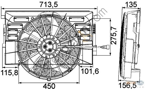 BEHR CFF217000P FAN RANGE ROVER SPORT-VOGUE 4.4İ (KOM)(CFF217000P) PGK000150 LAND ROVER