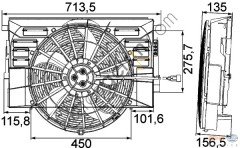 BEHR CFF217000P FAN RANGE ROVER SPORT-VOGUE 4.4İ (KOM)(CFF217000P) PGK000150 LAND ROVER