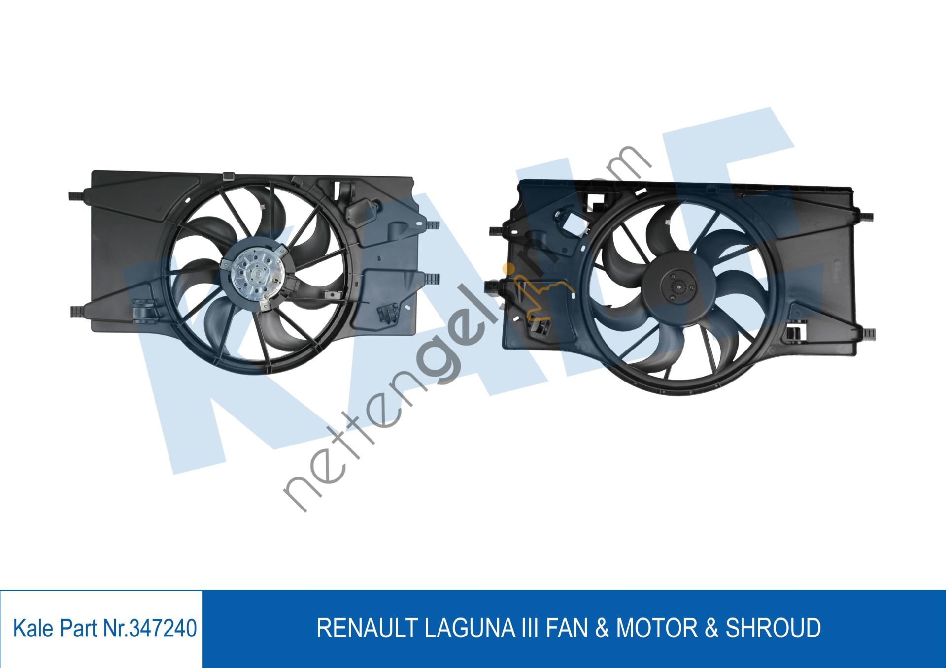 KALE 347240 FAN MOTORU DAVLUMBAZLI LAGUNA III 07>  RENAULT BİNEK FAN MOTORU