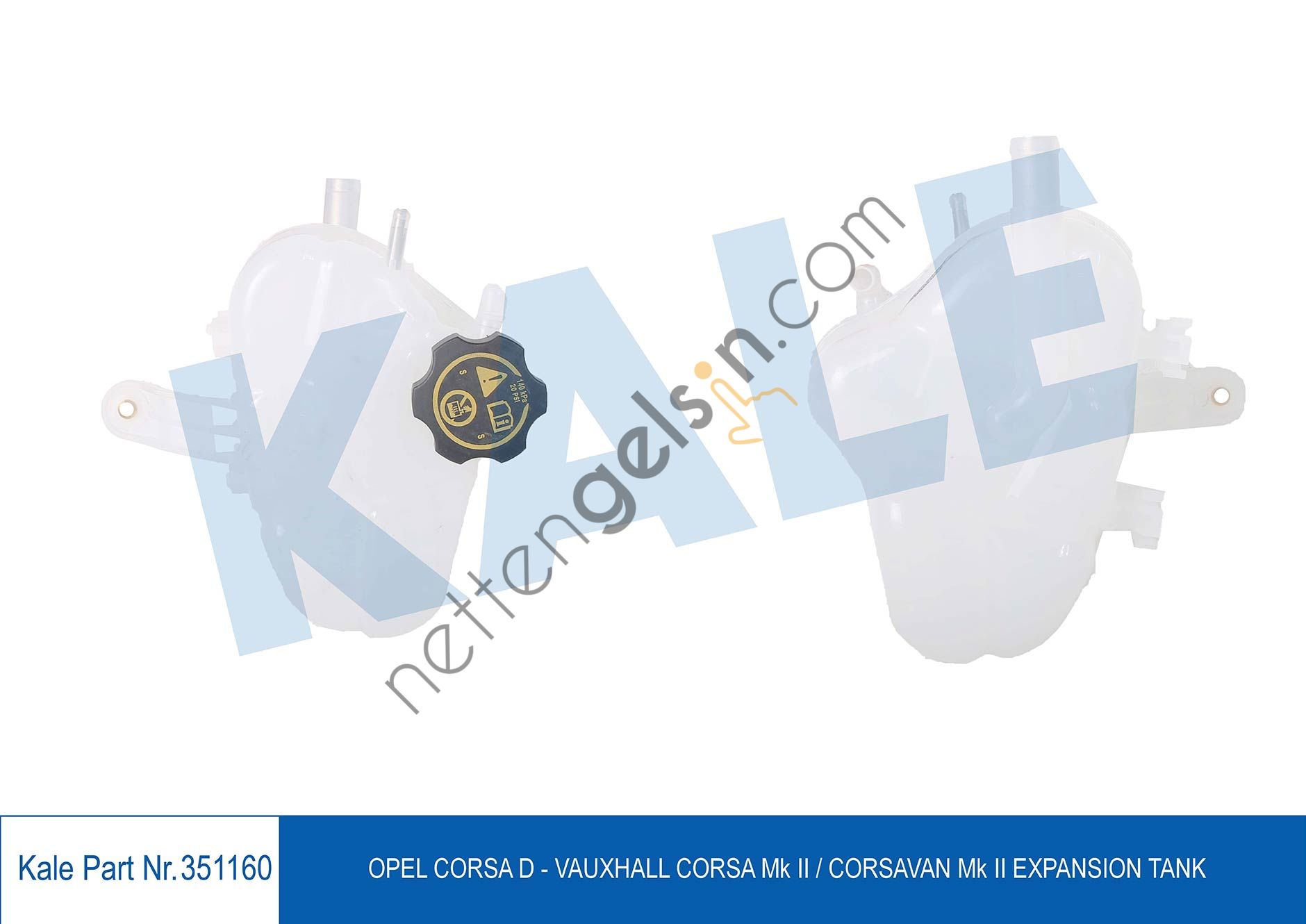 KALE 351160 RADYATOR GENLESME DEPOSU CORSA D  OPEL BİNEK YEDEK SU DEPOSU