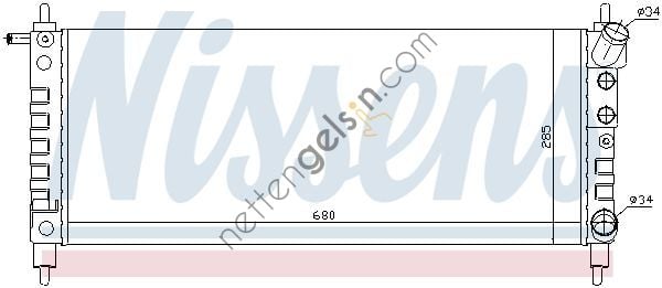 NISSENS 63297 RADYATÖR OPEL CORSA B X10XE-X12XE KLİMALI MANUEL 1300174 OPEL