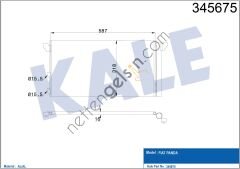 KALE 345675 KLIMA RADYATORU (KONDANSER) PANDA  FIAT BİNEK KLİMA RADYATÖRÜ