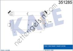 KALE 351285 TURBO INTERCOOLER RADYATOR TRANSIT V347 11>14 V362 14 /> CUSTOM 12 /> 2,2TDCI 155PS ARKADAN CEKER  FORD BİNEK TURBO RADYATÖRÜ
