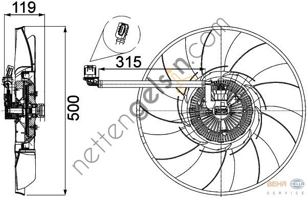 BEHR CFF469000P FAN RANGE ROVER SPORT 4.2(CFF469000P) PGG500380 LAND ROVER