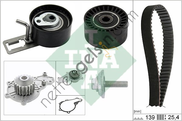 INA 530057730 TRIGER EKSANTRIK GERGI SETI + DEVIRDAIMLI SU POMPASI 206 207 307 C1 C2 C3 I II II  PEUGEOT-CITROEN BİNEK TRİGER SETİ