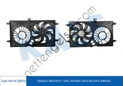 KALE 348510 FAN MOTORU DAVLUNBAZLI MASTER III 2.3DCI / MOVANO (DAVLUMBAZLI)  RENAULT BİNEK FAN MOTORU
