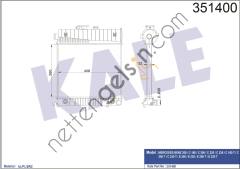 KALE 351400 MOTOR SU RADYATORU (KLIMASIZ) W202 93>00 S202 96>01 W210 97>02 S210 96>00  MERCEDES BİNEK MOTOR SU RADYATORU