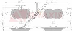 BRAXIS AA0622 FREN BALATASI ARKA 308 13>  PEUGEOT-CITROEN BİNEK FREN BALATASI