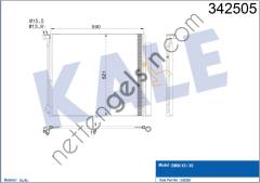KALE 342505 KLIMA RADYATORU BMW S63 N63 E70 E71 F15 F16 G05 G06  BMW BİNEK KLİMA RADYATÖRÜ
