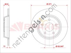 BRAXIS AE0919 FREN DISKI ARKA FOCUS IV 18 >  FORD BİNEK FREN DİSKİ