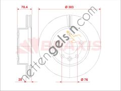 BRAXIS AE0920 FREN DISKI ON CRAFTER 16 > TGE 16 >  VW-AUDI-SEAT-SKODA BİNEK FREN DİSKİ