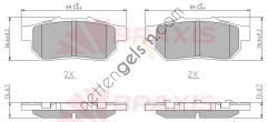 BRAXIS AA0628 ARKA FREN BALATASI HONDA CIVIC 1.6 96-06 JAZZ 02-08  HONDA BİNEK FREN BALATASI