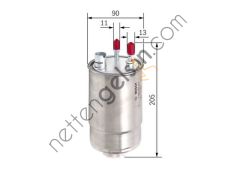 BOSCH F026402054 YAKIT FİLTRESİ OPEL MERIVA A 1.3 CDTI 813058 OPEL