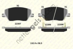 KALE B 22397 192 05 KD13 ON FREN BALATASI EGEA 1.3 / 1.4 / 1.6D MULTIJET 15>  FIAT BİNEK