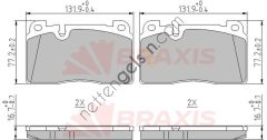 BRAXIS AA0639 FREN BALATASI ON A6 11> A7 10> Q5 08> / MACAN 14>  VW-AUDI-SEAT-SKODA BİNEK FREN DISK BALATA