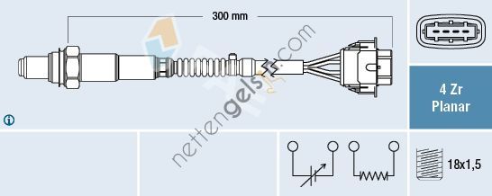 FAE FA:77575 OKSİJEN SENSÖRÜ OPEL AST.J/COR.D/E/AVEO 1.2-1.4 855252 OPEL