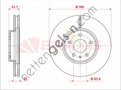 BRAXIS AE0935 ON DISK AYNA YENI KASA MONDEO 15>  FORD BİNEK FREN DİSKİ